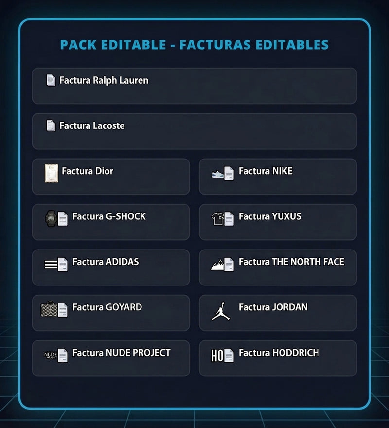 FACTURAS PACK PREMIUM-EDITABLES